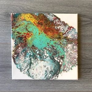 One of a kind 10”x10” canvas painting